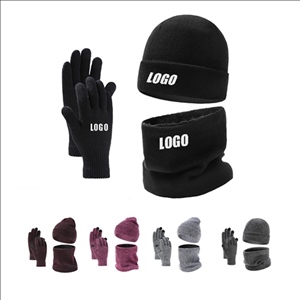 Hat Gloves Scarf Three Piece Set